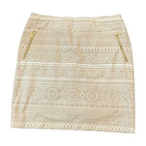 Zenergy Beige Cream Abstract Multi Print Golf Tennis Skort Size 0